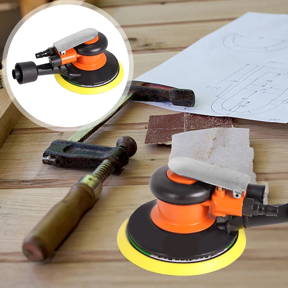 WENXING Mini Druckluft-Exzenterschleifer Pneumatik-Set für Autoaufbereitung