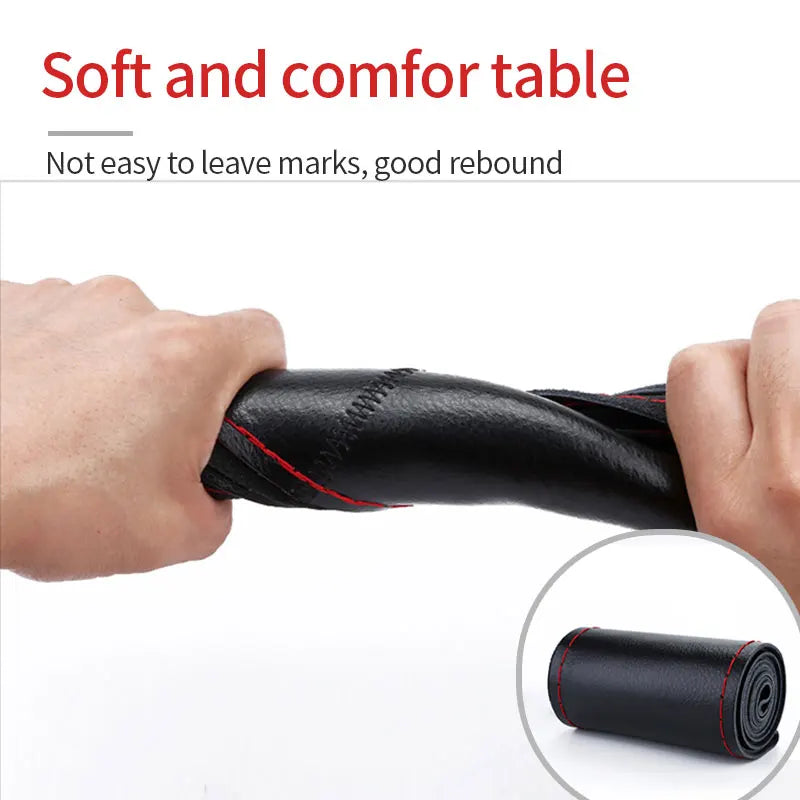 SEAMETAL Leder Lenkradbezug Atmungsaktiv 37 cm – SwissGlanzGarage Ansicht 2