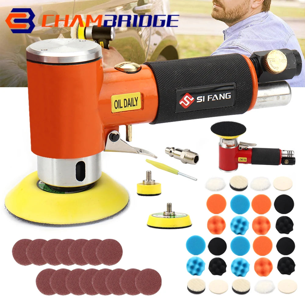 48Pcs 2'' 3'' Mini Orbital Air Sander Pneumatische Polieren Schleifen Maschine L