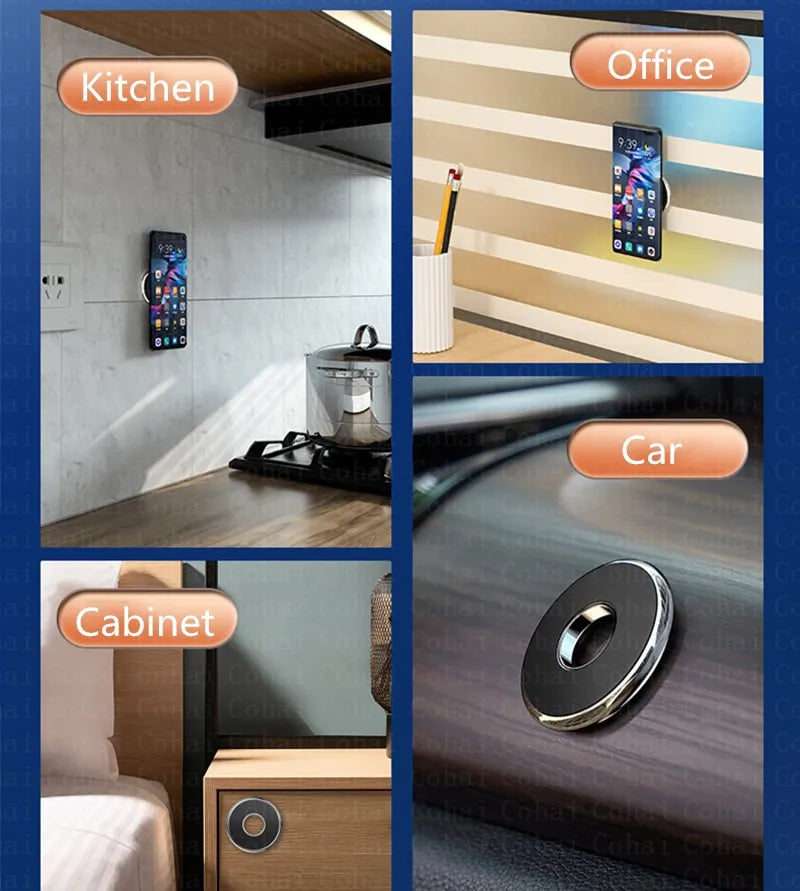 Magnetische Auto-Handyhalterung für das Armaturenbrett, Mini-Rundhalterung für iPhone, Samsung, Xiaomi, Metallmagnet,...