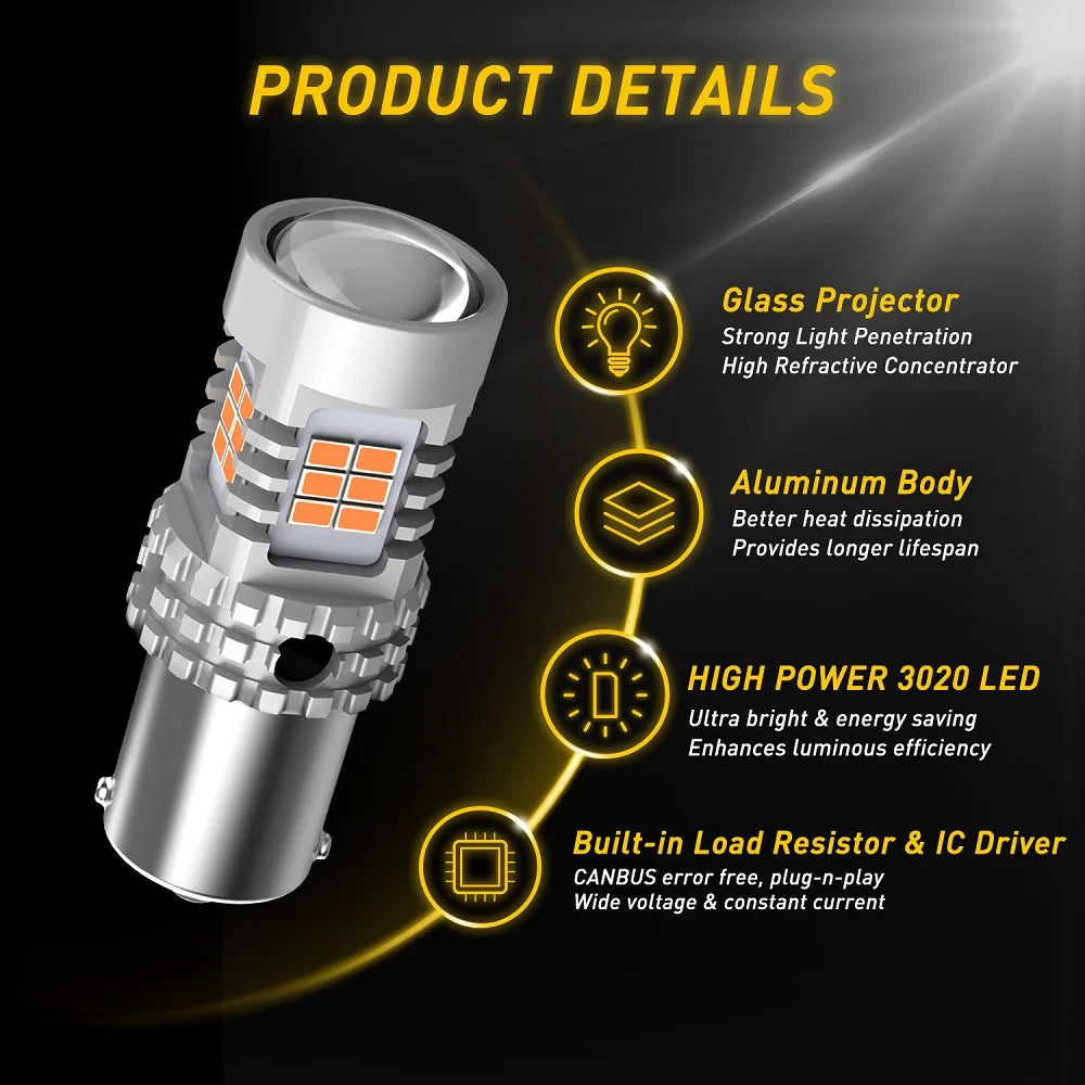 AUXITO BA15S P21W LED Blinker Amber – SwissGlanzGarage Ansicht 2