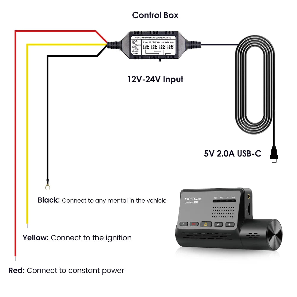 Viofo A139 HK3-C Auto Kamera Hardwire Set – SwissGlanzGarage Ansicht 3
