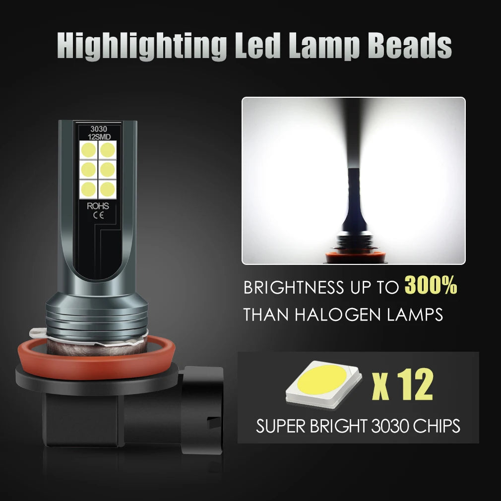 H8 H11 H16 LED Lampe Set Super Hell – SwissGlanzGarage Ansicht 2