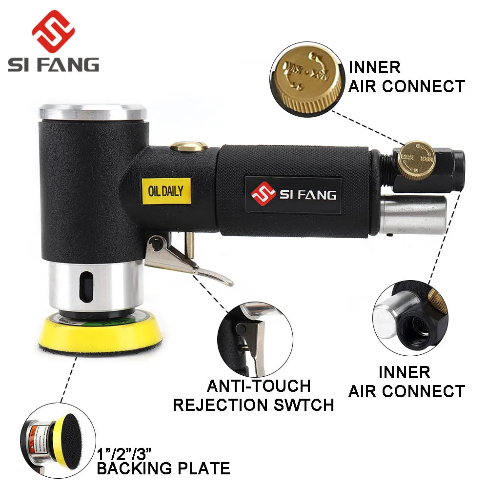 Mini Druckluft-Exzenterschleifer Pneumatik-Set für Autoaufbereitung