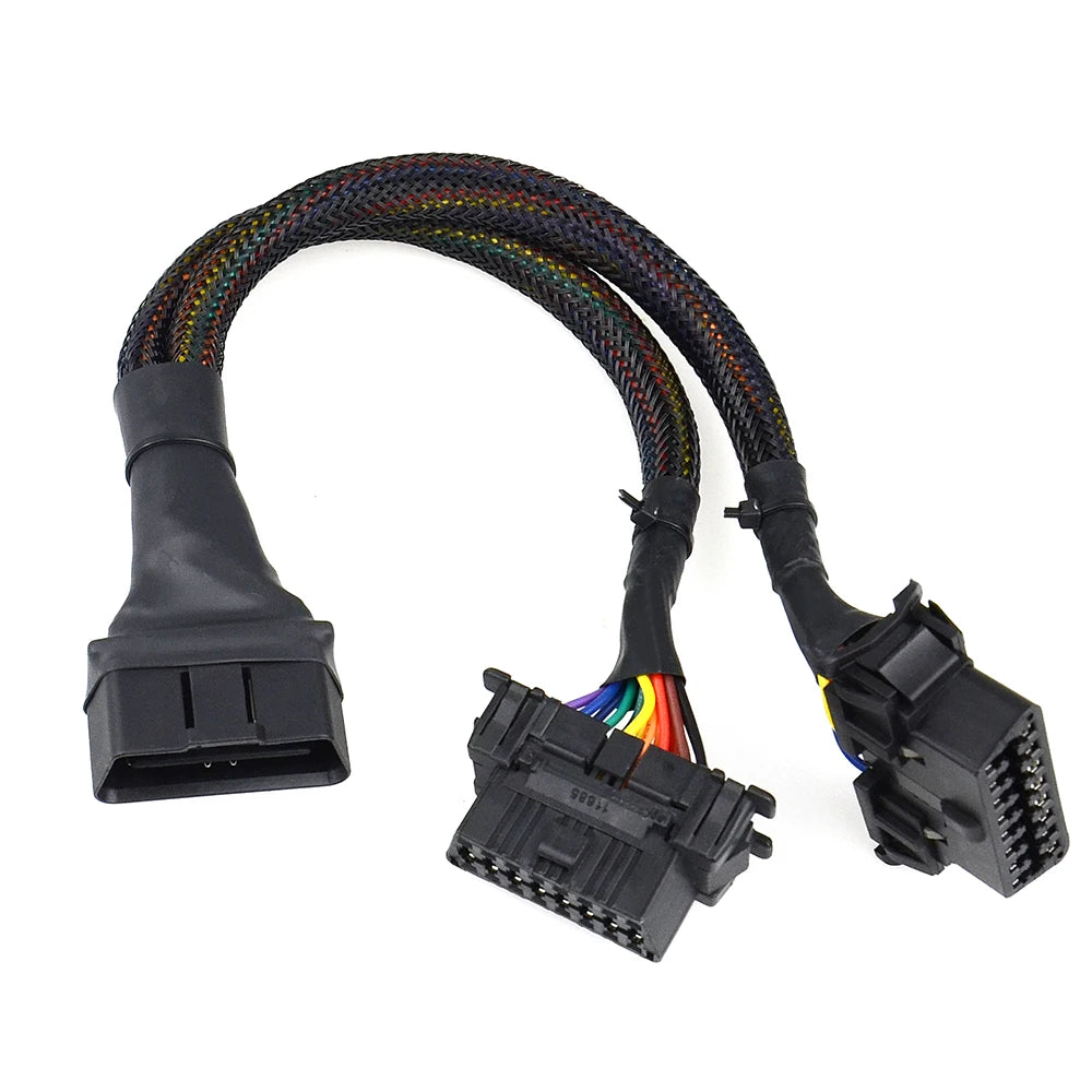 OBD2 Stecker auf Dual-Female Elbow Verlängerungskabel – SwissGlanzGarage Ansicht 4