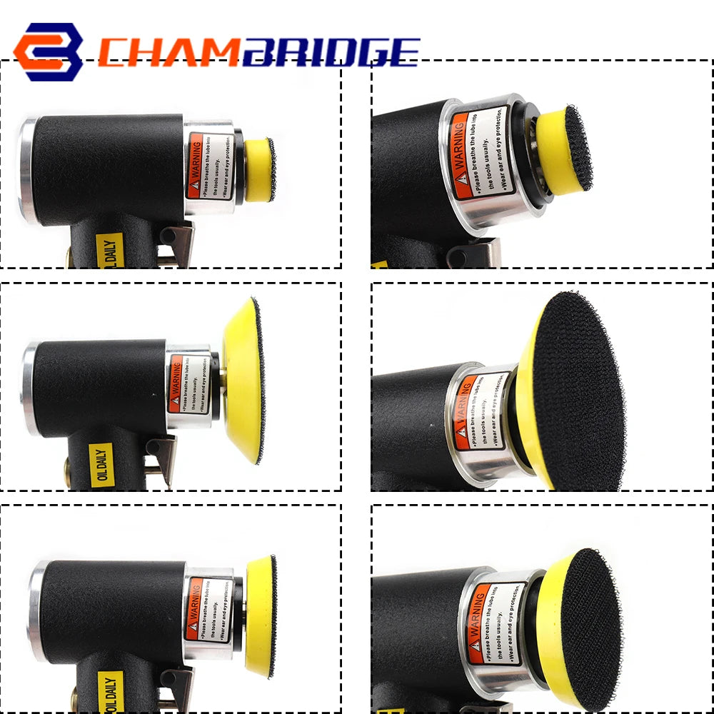 48Pcs 2'' 3'' Mini Orbital Air Sander Pneumatische Polieren Schleifen Maschine Luft Werkzeuge Buffer Dual Action Orbi...