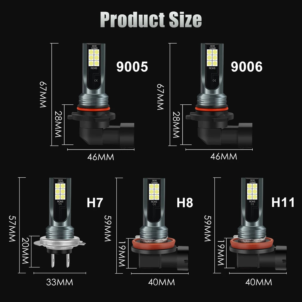 H8 H11 H16 LED Lampe Set Super Hell – SwissGlanzGarage Ansicht 6