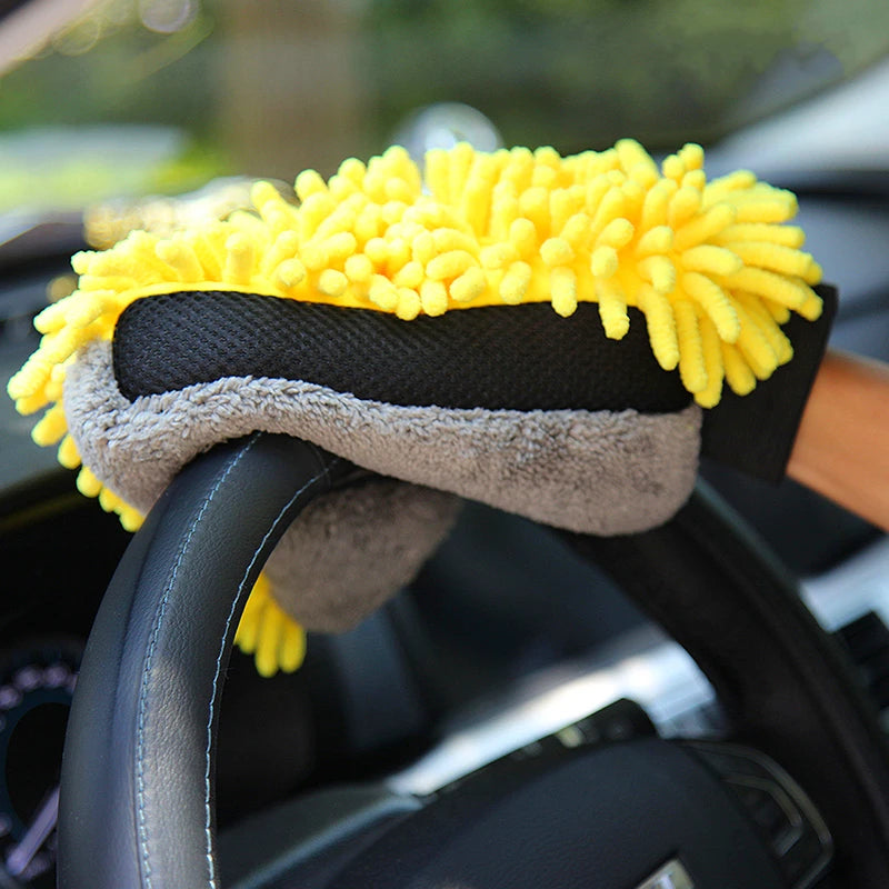 Großer Mikrofaser-Autowaschhandschuh, wasserdichte Chenille-Handschuhe, dicker Auto-Reinigungshandschuh, Wachsdetaill...