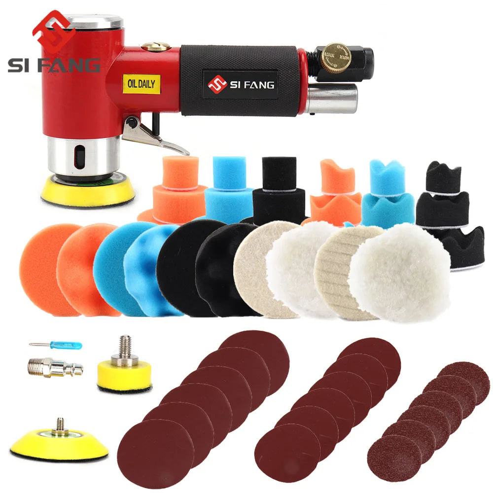 Mini Druckluft-Exzenterschleifer Pneumatik-Set für Autoaufbereitung