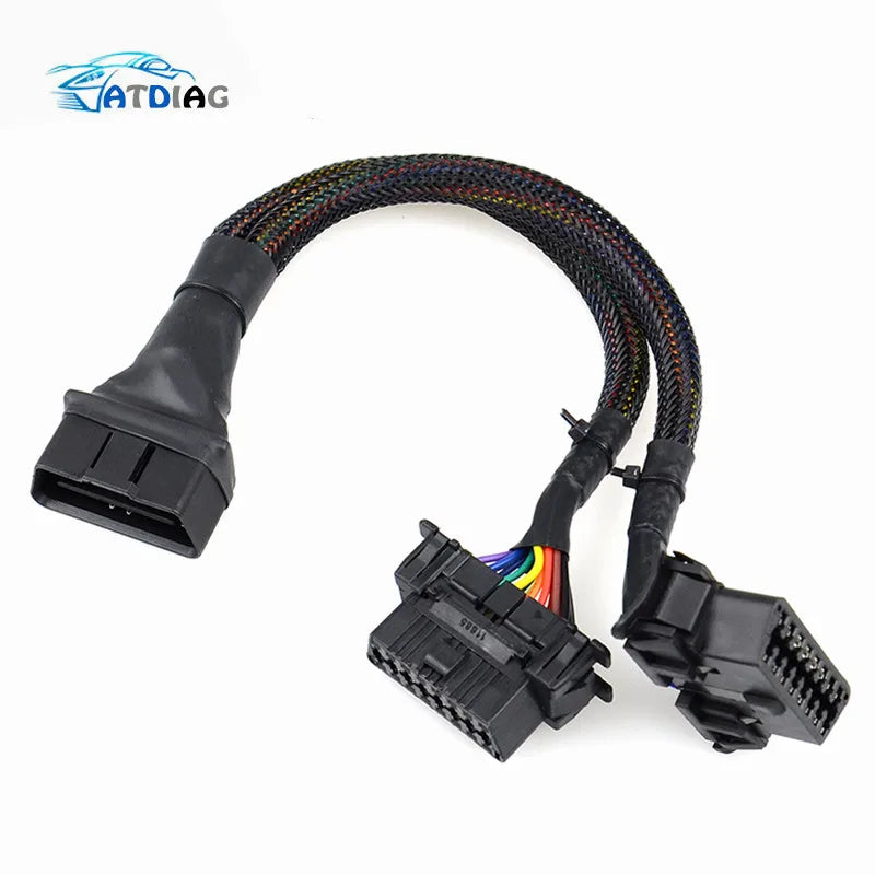 OBD2 Stecker auf Dual-Female Elbow Verlängerungskabel – SwissGlanzGarage Ansicht 2