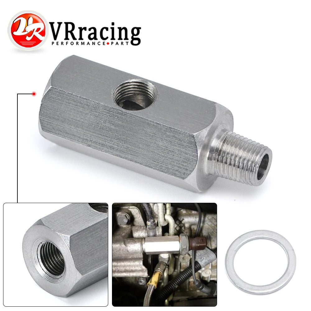 Edelstahl 1/8'' BSPT Öl-Drucksensor Tee-Adapter – SwissGlanzGarage Ansicht 2