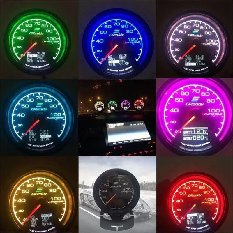 GReddi Boost Gauge Water Temp 7 Farben LCD Display – SwissGlanzGarage Ansicht 5