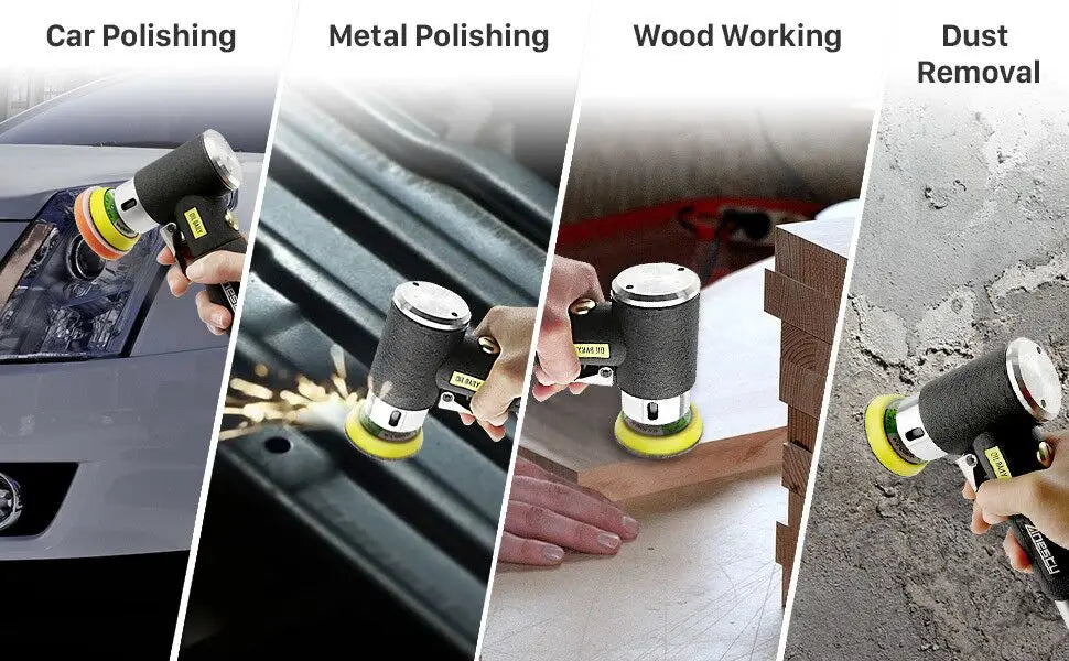 Mini Druckluft-Exzenterschleifer Pneumatik-Set für Autoaufbereitung