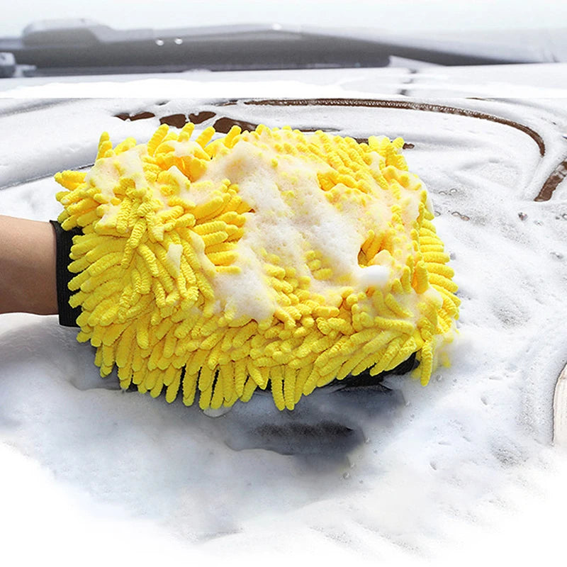 Großer Mikrofaser-Autowaschhandschuh, wasserdichte Chenille-Handschuhe, dicker Auto-Reinigungshandschuh, Wachsdetaill...
