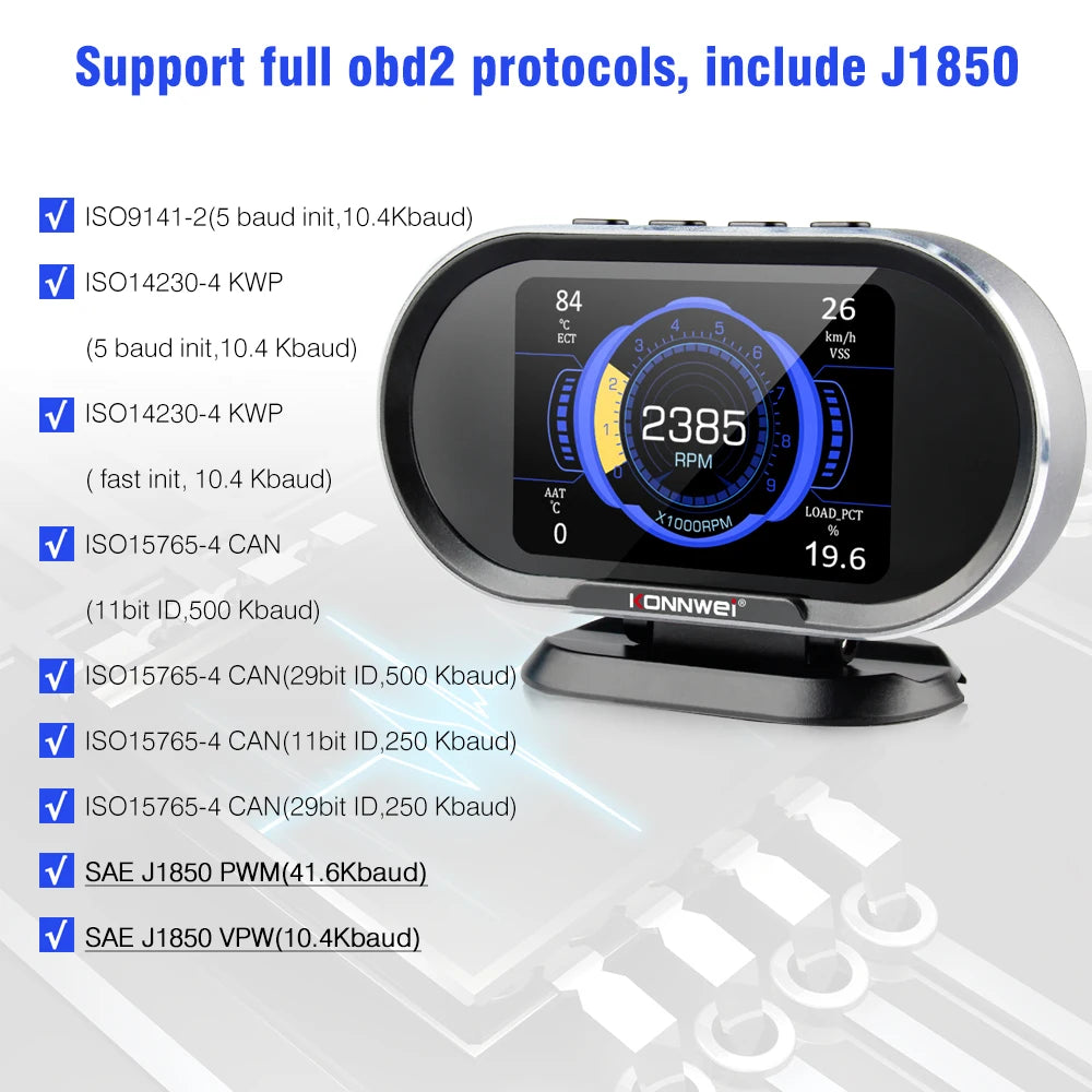 KONNWEI KW206 OBD2 Auto On-Board Computer – SwissGlanzGarage Ansicht 5