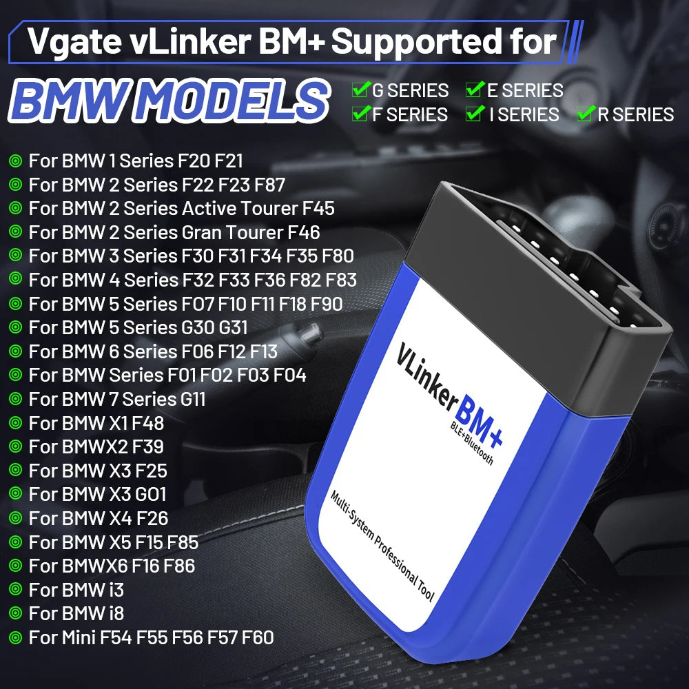 Vgate vLinker BM+ ELM327 OBD2 Scanner – SwissGlanzGarage Ansicht 3