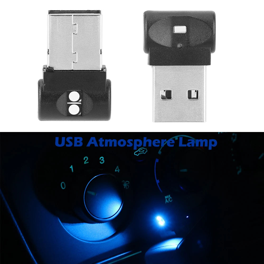 Mini USB Auto Fuß Licht LED Atmosphäre Licht Notfall Beleuchtung