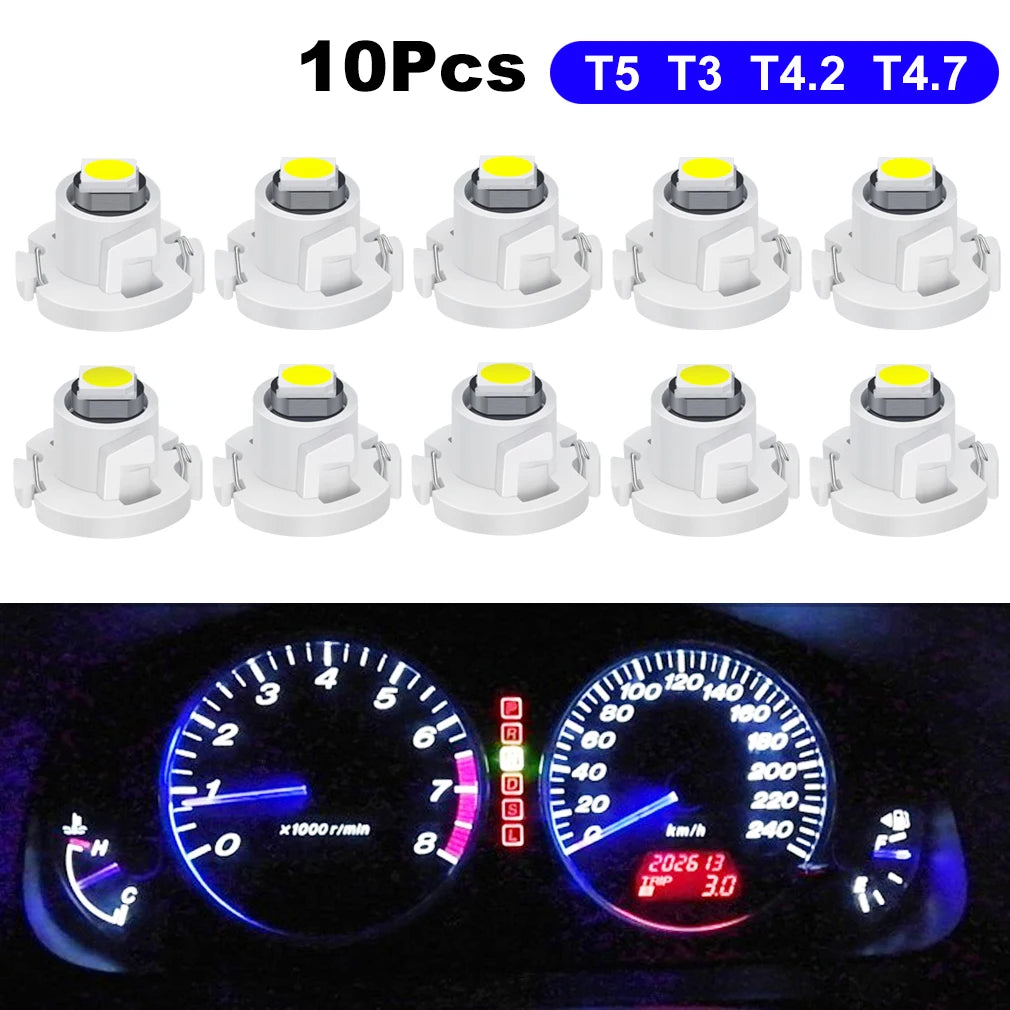 10x T5 T3 T4.2 T4.7 LED Auto-Innenraumlampe – SwissGlanzGarage Ansicht 2