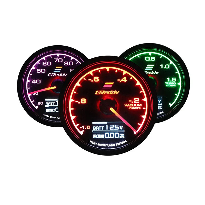 GReddi Boost Gauge Water Temp 7 Farben LCD Display – SwissGlanzGarage Ansicht 2