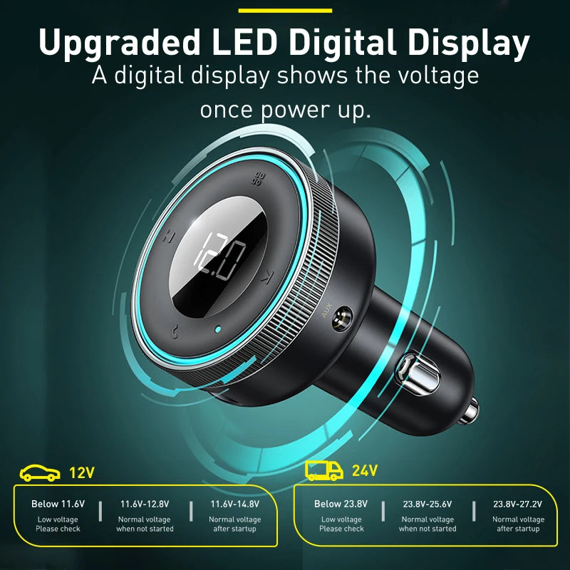 FM-Transmitter Bluetooth 5.0 mit USB-Ladegerät – SwissGlanzGarage Ansicht 4