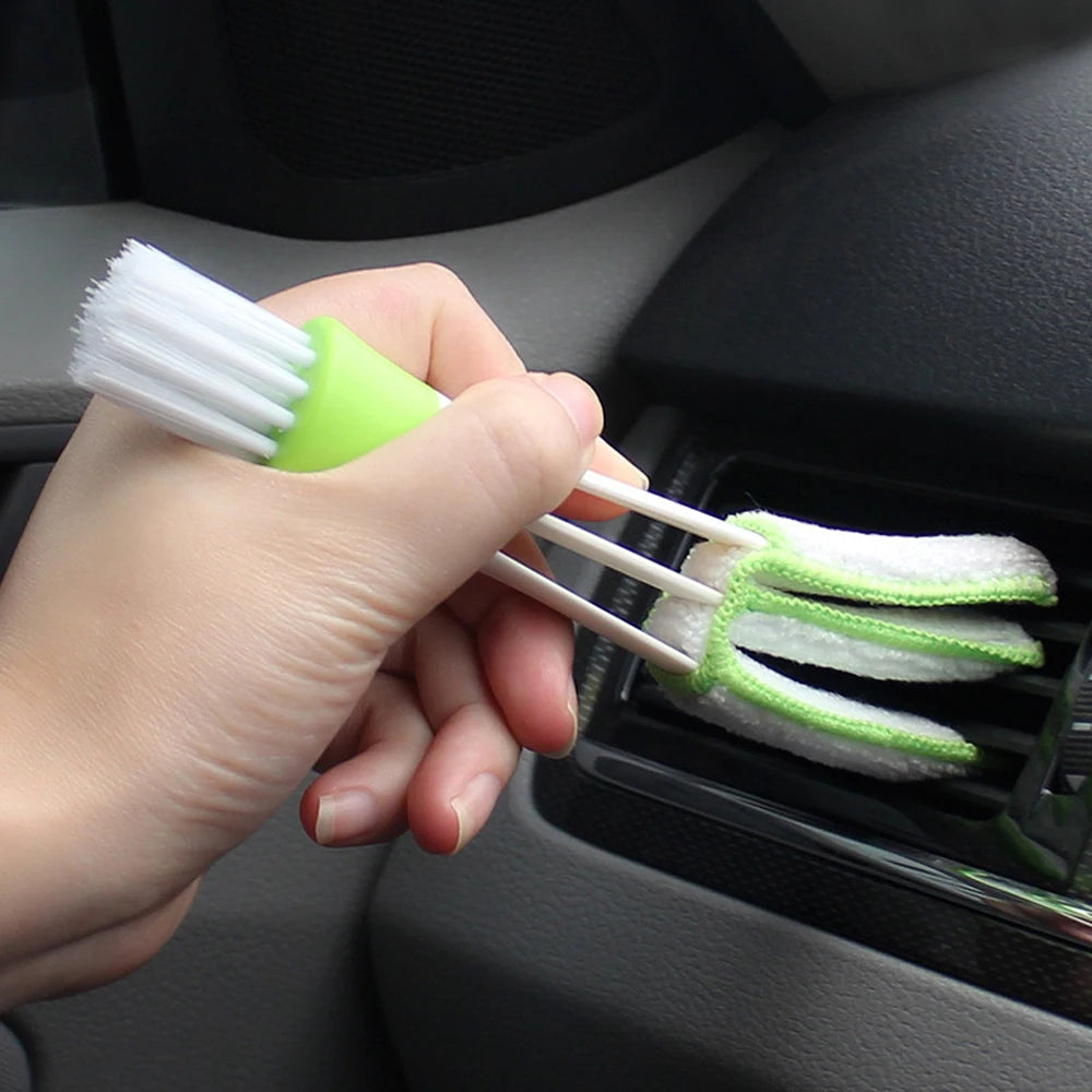 In1 Car Air-conditioner Outlet Dirt Duster Cleaner Brush Car Cleaning Brush Car Accessories