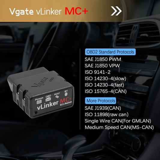 Vgate vLinker MC+ ELM327 OBD2 Bluetooth Diagnosegerät – SwissGlanzGarage Ansicht 2