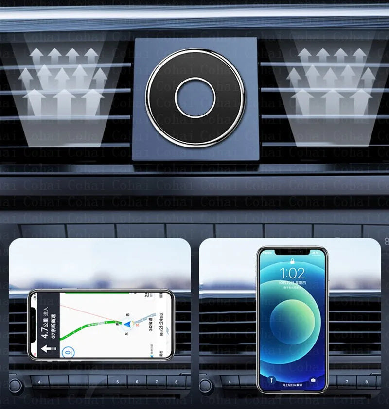 Magnetische Auto-Handyhalterung für das Armaturenbrett, Mini-Rundhalterung für iPhone, Samsung, Xiaomi, Metallmagnet,...