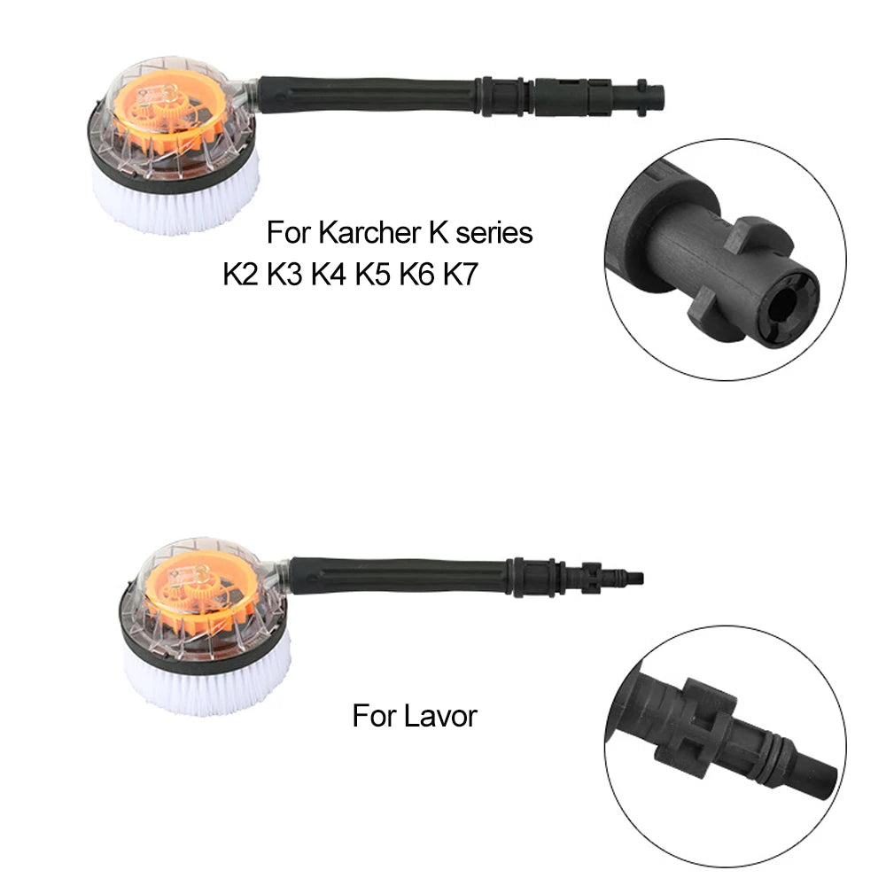 HIgh Pressure Washer Brush Rotatable Brush For Parkside Karcher Lavor Car Washer Wheel Window Cleaning Car Wash Shop Acc