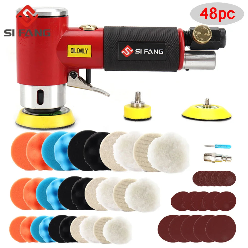 Mini Druckluft-Exzenterschleifer Pneumatik-Set für Autoaufbereitung