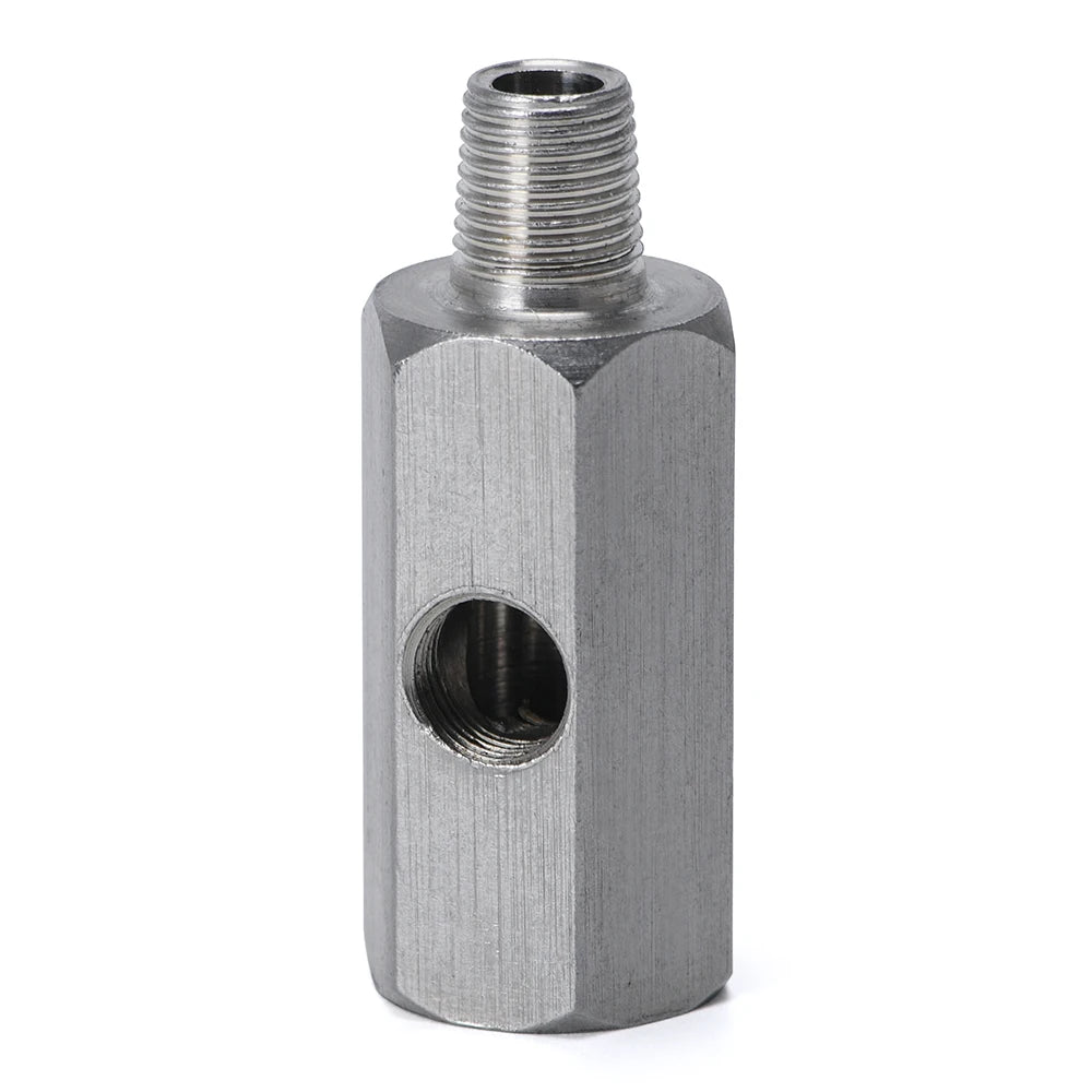 Edelstahl 1/8'' BSPT Öl-Drucksensor Tee-Adapter – SwissGlanzGarage Ansicht 3