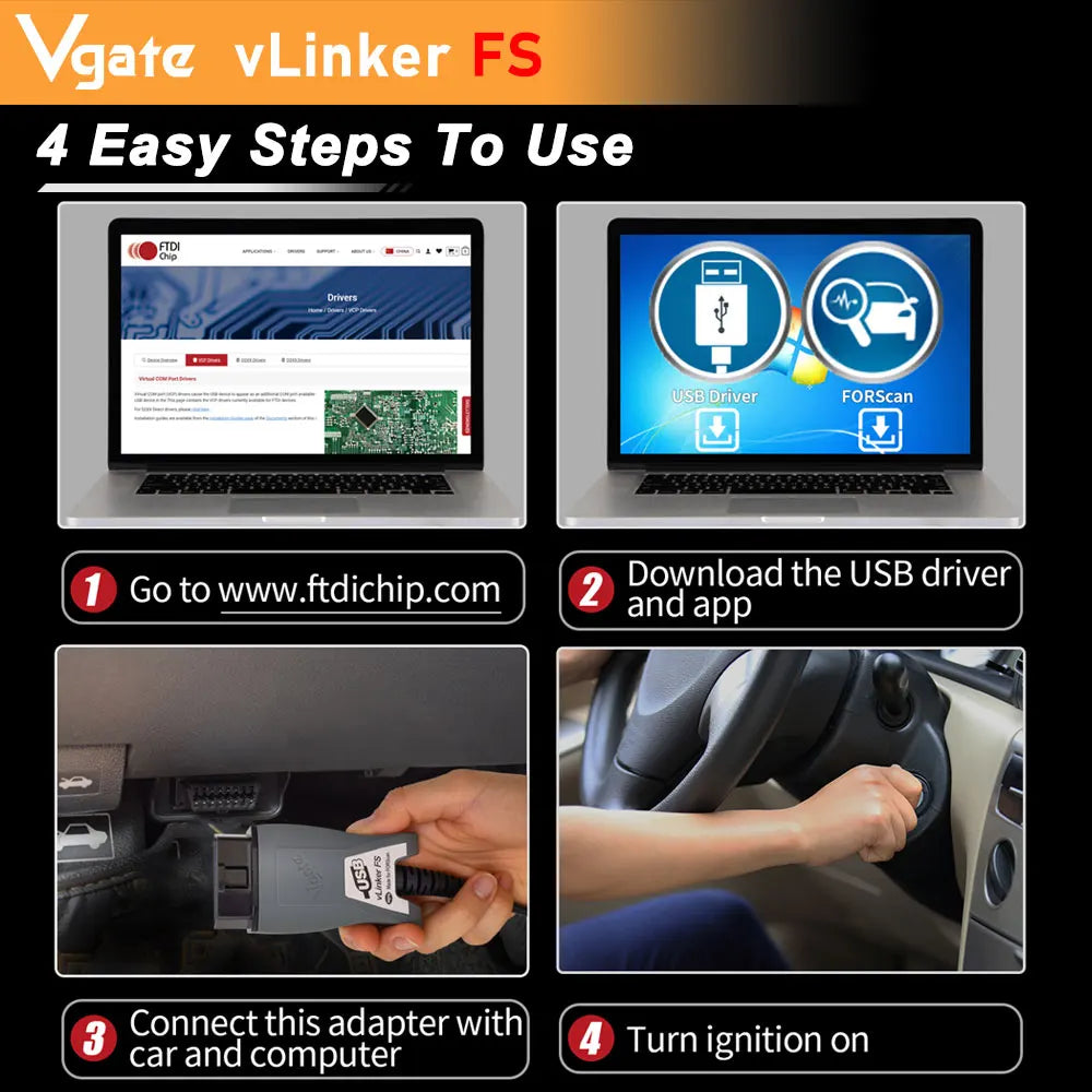 Vgate vLinker FS ELM327 OBD2 Adapter – SwissGlanzGarage Ansicht 5