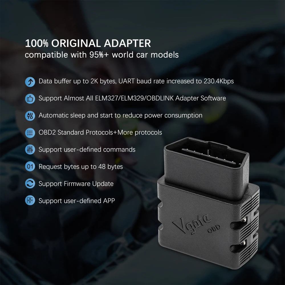 Vgate vLinker MC+ ELM327 OBD2 Bluetooth Diagnosegerät – SwissGlanzGarage Ansicht 3