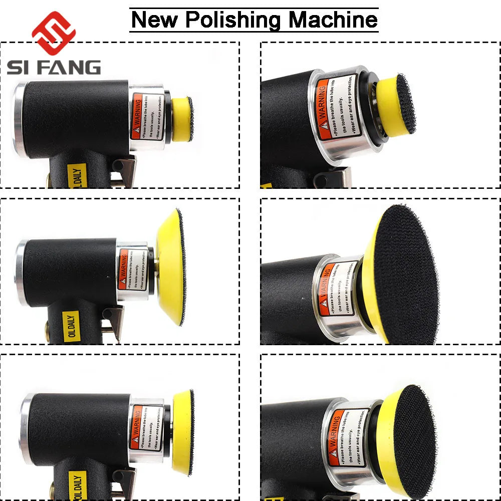 Mini Druckluft-Exzenterschleifer Pneumatik-Set für Autoaufbereitung