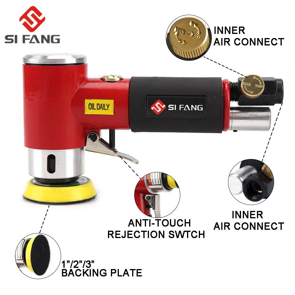 Mini Druckluft-Exzenterschleifer Pneumatik-Set für Autoaufbereitung