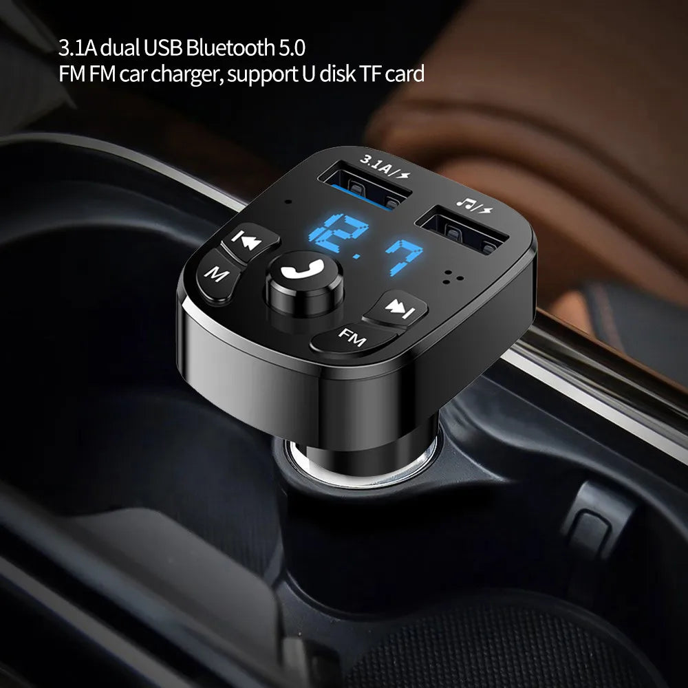Bluetooth 5.0 FM-Transmitter USB-C Ladegeraet – – SwissGlanzGarage Ansicht 2