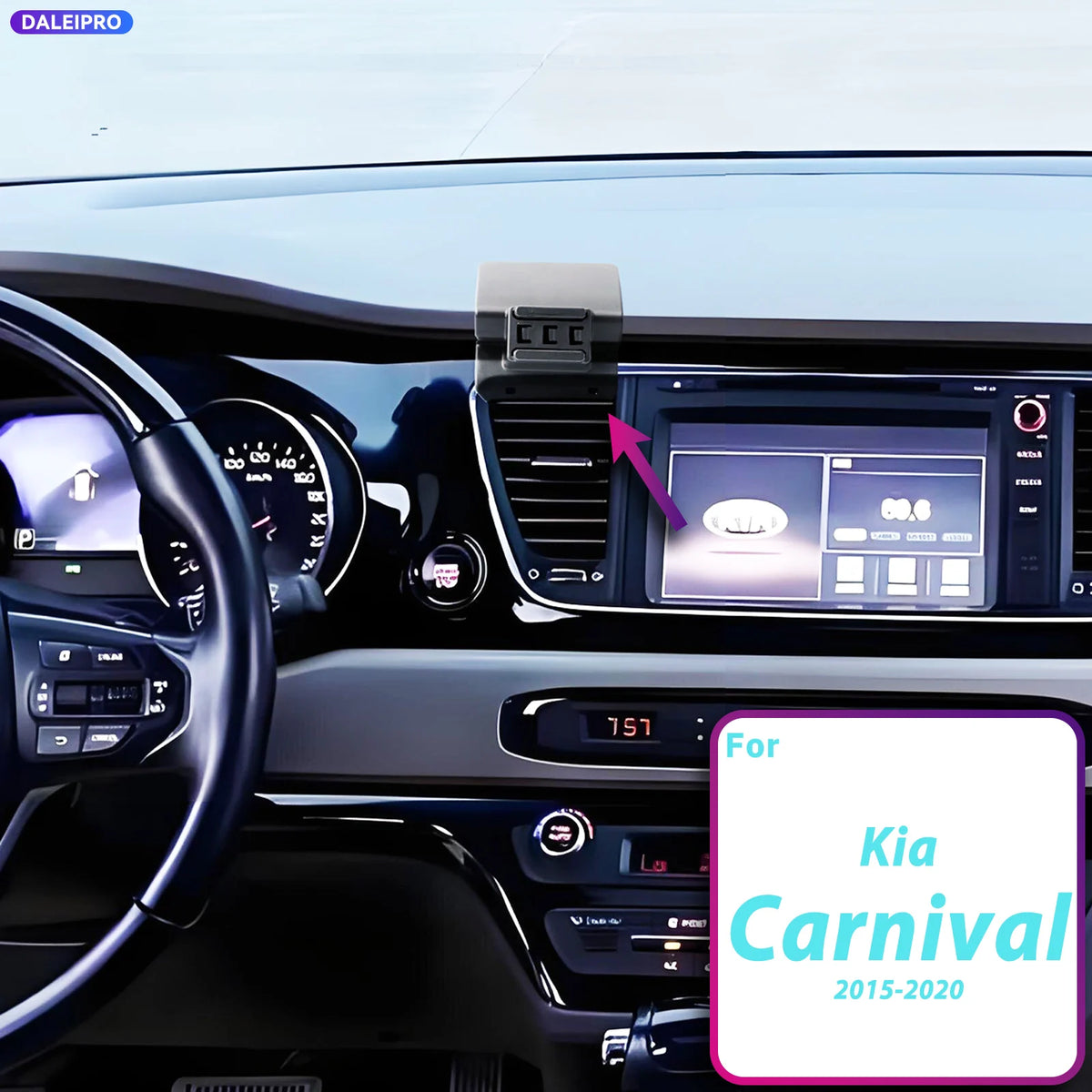 Handyhalterung Kia Sedona Carnival 2015-2020 – SwissGlanzGarage Ansicht 2