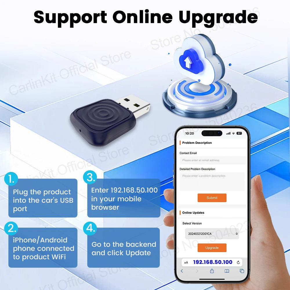 CarlinKit Mini Ultra Kabellos Adapter 2-in-1 – SwissGlanzGarage Ansicht 6