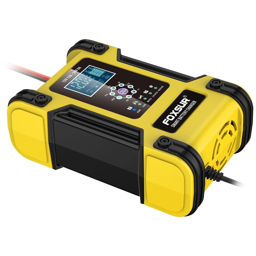 Foxsur 12V 12A Automatik Ladegerät – SwissGlanzGarage Ansicht 5