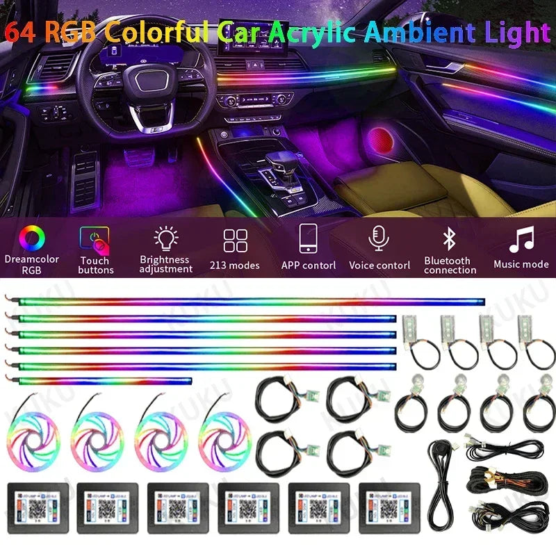22 in 1 Auto LED Ambient Lampen Set – SwissGlanzGarage Ansicht 2