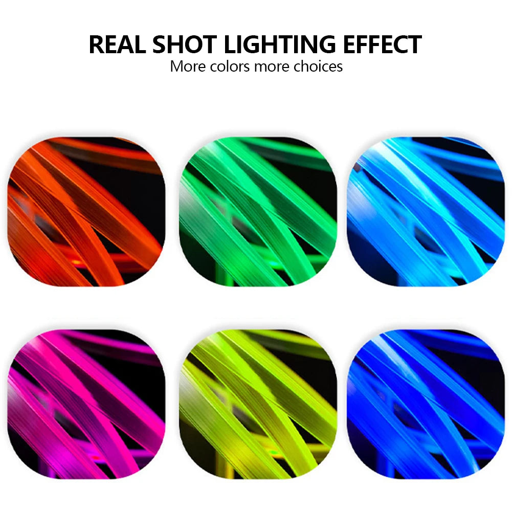 Auto Multi-farbe Fiber Optic Auto Umgebungs Licht RGB LED Streifen