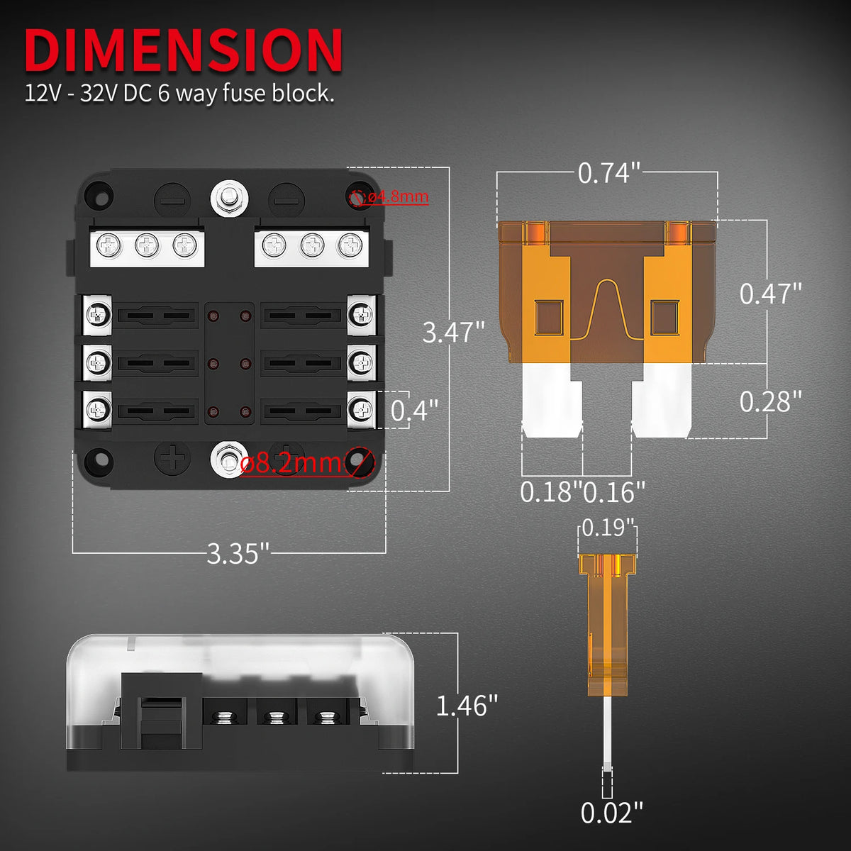 12V 6-Wege Sicherungsblock mit LED-Anzeige – SwissGlanzGarage Ansicht 5