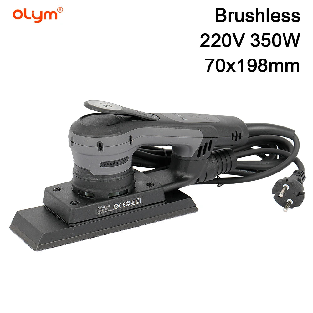 Bürstenloser 70x198 mm 220V 350W Staubfreier Exzenter-Schleifer, 3-fach elektrischer Exzenterschleifer für Auto- und ...