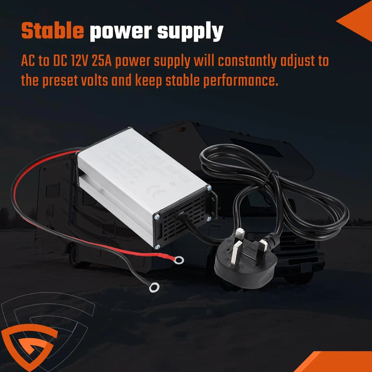 EU/UK Stecker 230V auf 12V Adapter – SwissGlanzGarage Ansicht 5