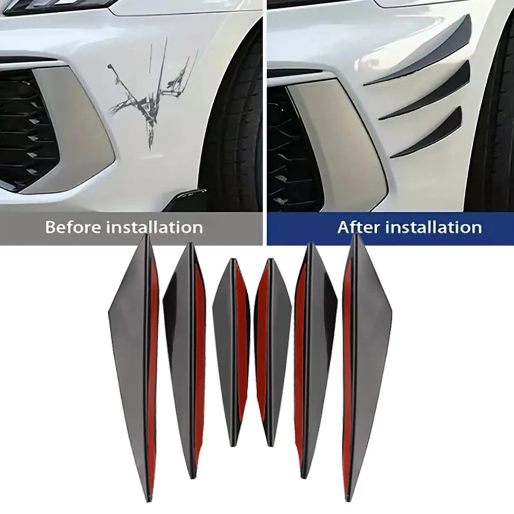 Frontstossstangen-Spoiler-Finnen Carbon-Look – SwissGlanzGarage Ansicht 3
