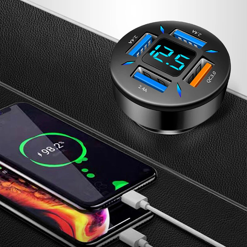 66W USB Auto Ladegerät 4 Ports Schnellladung – SwissGlanzGarage Ansicht 6
