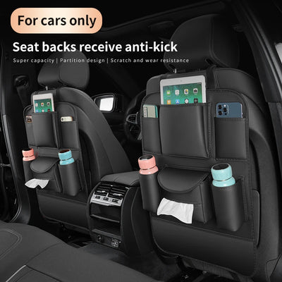Auto Rücksitz Organizer Aufbewahrung tasche Leder Anti-Kick-Pad volle Sitz lehne Schutz matte Kind Anti schmutzig Inn...