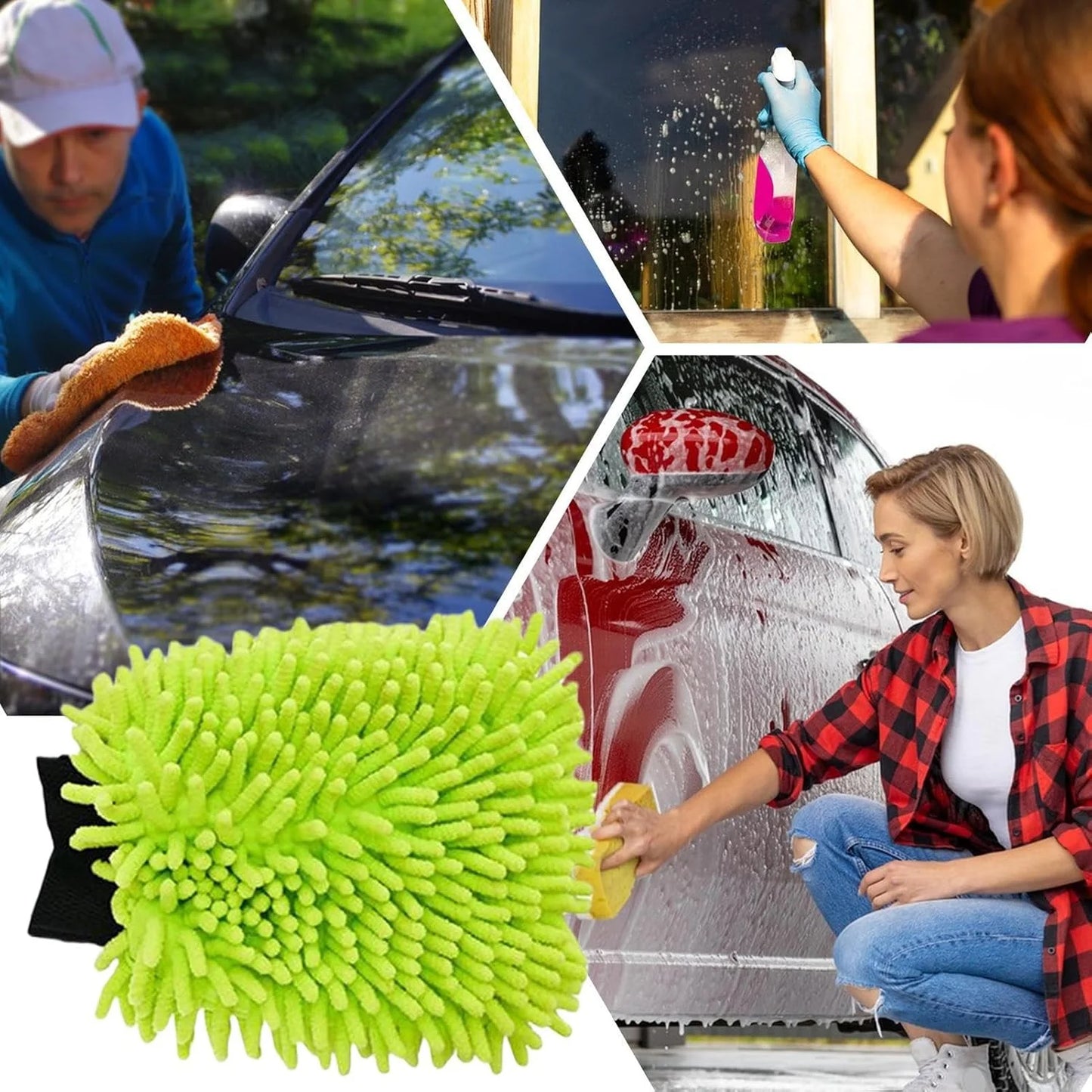 Hochwertige Mikrofaser-Autowaschhandschuhe – kratzfreier, fusselfreier Handschuh