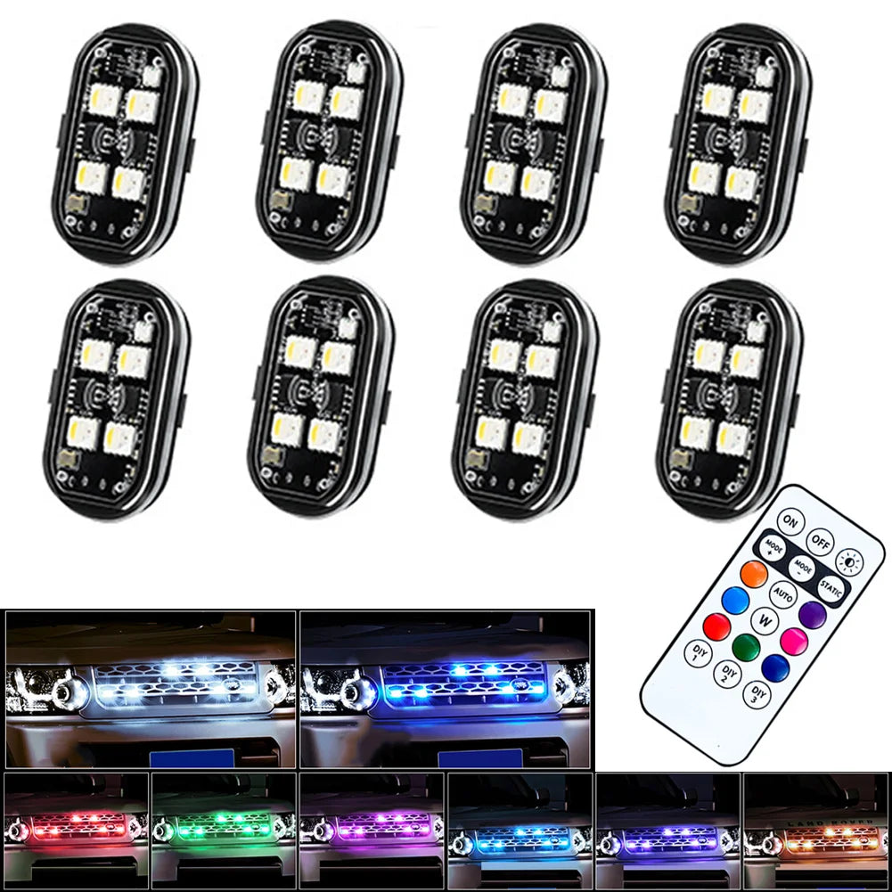 Kabellose LED Stroboskop-Beleuchtung 8 Farben – SwissGlanzGarage Ansicht 2