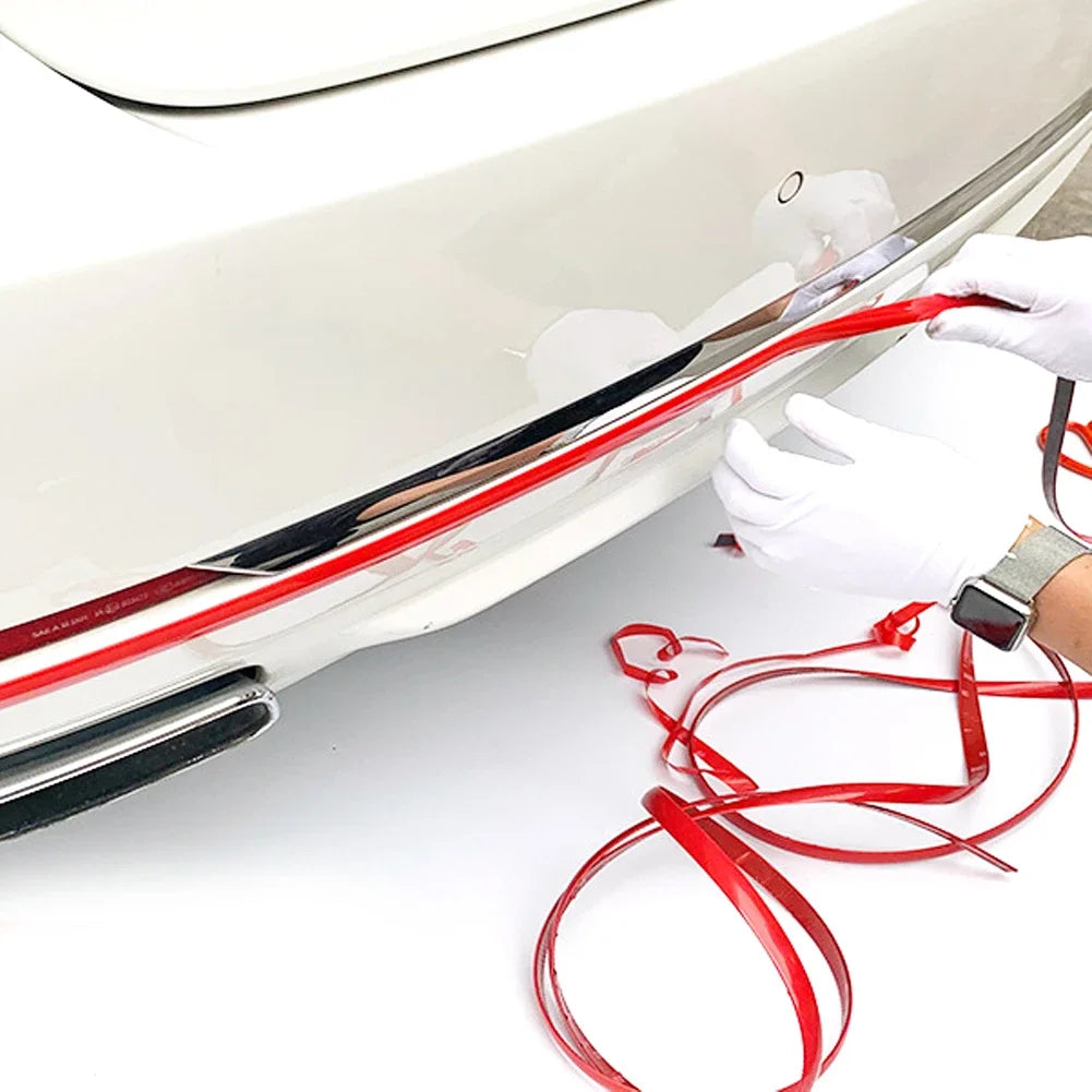 Selbstklebender Dekostreifen rot 3M/5M PVC – SwissGlanzGarage Ansicht 2