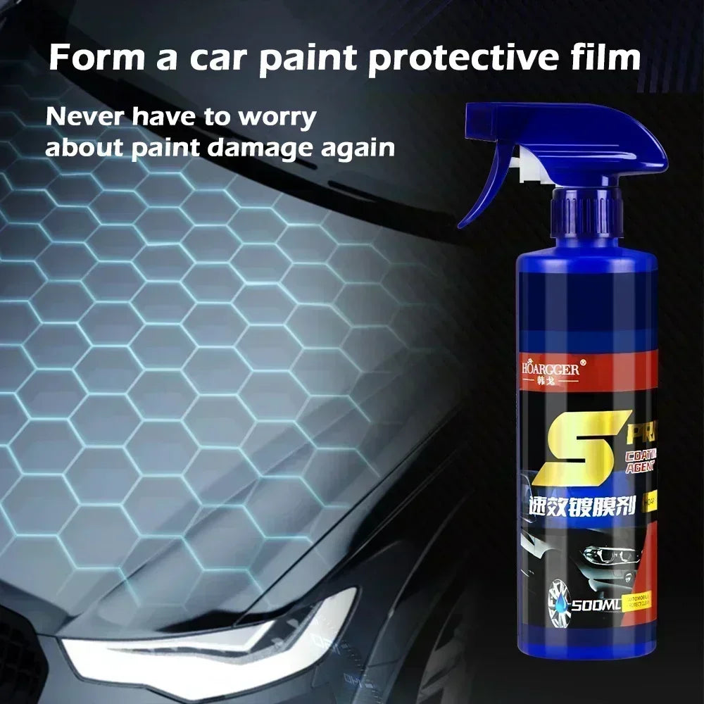 500 ml 3-in-1-Autolack-Reparatur-Spray mit Keramikbeschichtung, schnelles Sprühwachs mit Nano-Beschichtung, hydrophob...